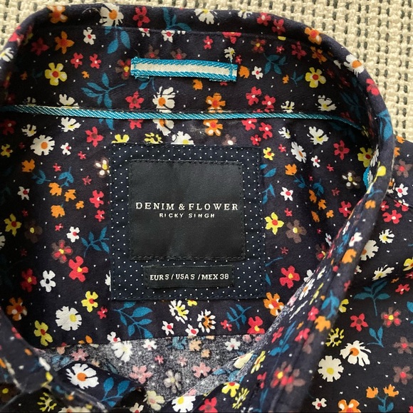 Denim & Flower (Ricky Singh) Young Men Shirt Size Small - Picture 2 of 9